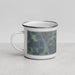 Left View Custom Rock Port Missouri Map Enamel Mug in Afternoon