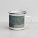 Right View Custom Rock Port Missouri Map Enamel Mug in Afternoon