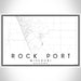 Rock Port Missouri Map Print Landscape Orientation in Classic Style With Shaded Background