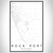 Rock Port Missouri Map Print Portrait Orientation in Classic Style With Shaded Background
