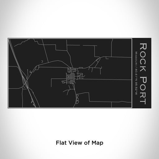 Rendered View of Rock Port Missouri Map Engraving on 17oz Stainless Steel Insulated Cola Bottle in Black