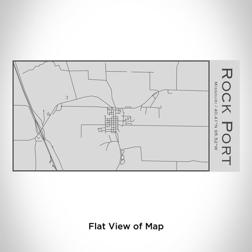Rendered View of Rock Port Missouri Map Engraving on 17oz Stainless Steel Insulated Cola Bottle