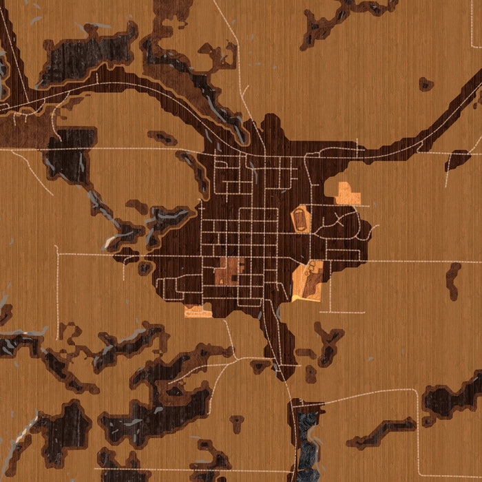 Rock Port Missouri Map Print in Ember Style Zoomed In Close Up Showing Details