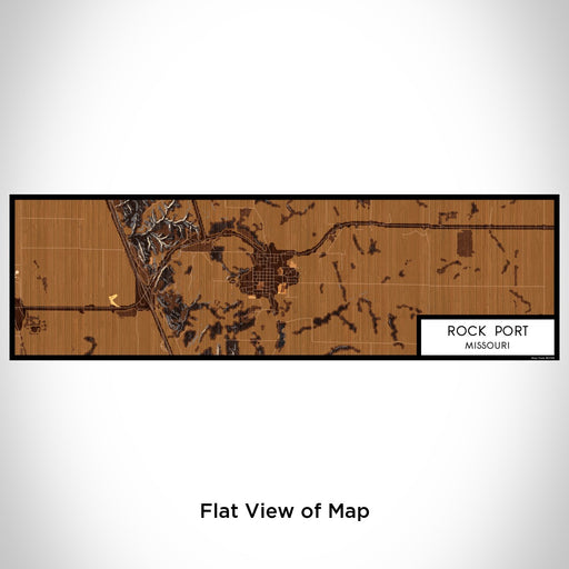 Flat View of Map Custom Rock Port Missouri Map Enamel Mug in Ember
