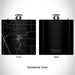 Rendered View of Rock Port Missouri Map Engraving on 6oz Stainless Steel Flask in Black