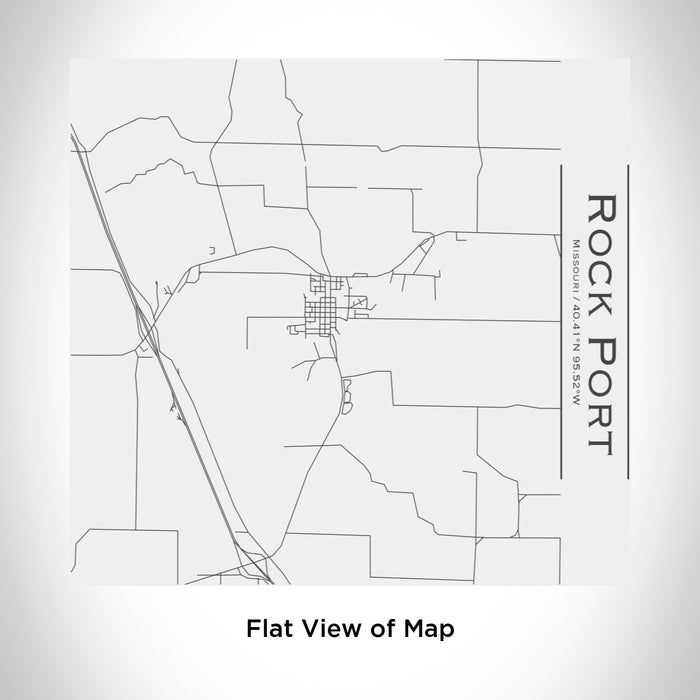 Rendered View of Rock Port Missouri Map Engraving on 17oz Stainless Steel Insulated Tumbler in White