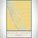 Rock Port Missouri Map Print Portrait Orientation in Woodblock Style With Shaded Background