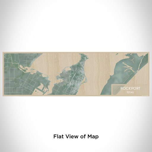 Flat View of Map Custom Rockport Texas Map Enamel Mug in Afternoon
