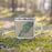 Right View Custom Rockport Texas Map Enamel Mug in Afternoon on Grass With Trees in Background