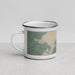 Left View Custom Rockport Texas Map Enamel Mug in Afternoon
