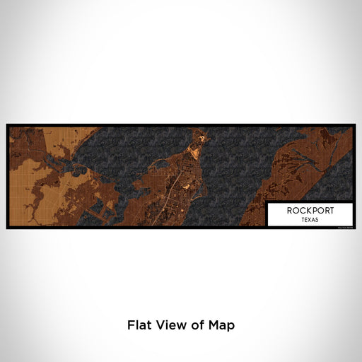 Flat View of Map Custom Rockport Texas Map Enamel Mug in Ember
