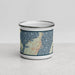 Front View Custom Rockport Texas Map Enamel Mug in Woodblock