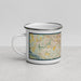 Left View Custom Rockville Maryland Map Enamel Mug in Woodblock