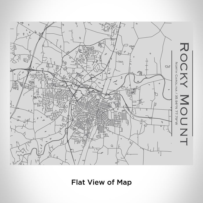 Rendered View of Rocky Mount North Carolina Map Engraving on 20oz Stainless Steel Insulated Bottle with Bamboo Top