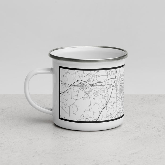 Left View Custom Rocky Mount North Carolina Map Enamel Mug in Classic