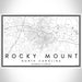 Rocky Mount North Carolina Map Print Landscape Orientation in Classic Style With Shaded Background