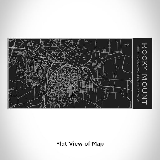 Rendered View of Rocky Mount North Carolina Map Engraving on 17oz Stainless Steel Insulated Cola Bottle in Black