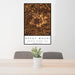 24x36 Rocky Mount North Carolina Map Print Portrait Orientation in Ember Style Behind 2 Chairs Table and Potted Plant