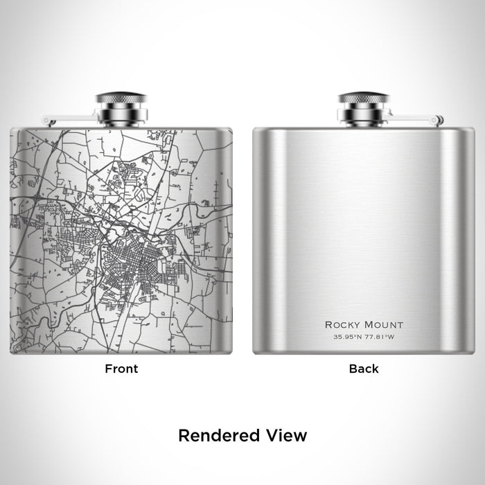 Rendered View of Rocky Mount North Carolina Map Engraving on undefined