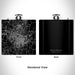 Rendered View of Rocky Mount North Carolina Map Engraving on 6oz Stainless Steel Flask in Black