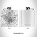 Rendered View of Rocky Mount North Carolina Map Engraving on 6oz Stainless Steel Flask in White