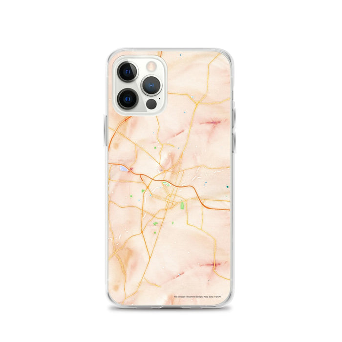 Custom Rocky Mount North Carolina Map iPhone 12 Pro Phone Case in Watercolor