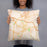 Person holding 18x18 Custom Rocky Mount North Carolina Map Throw Pillow in Watercolor