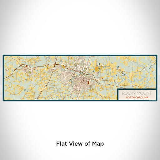 Flat View of Map Custom Rocky Mount North Carolina Map Enamel Mug in Woodblock
