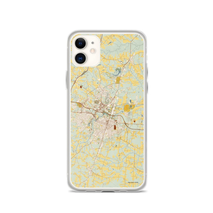 Custom Rocky Mount North Carolina Map Phone Case in Woodblock