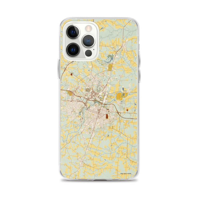 Custom Rocky Mount North Carolina Map iPhone 12 Pro Max Phone Case in Woodblock