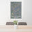 24x36 Rocky Mountain National Park Map Print Portrait Orientation in Afternoon Style Behind 2 Chairs Table and Potted Plant