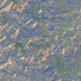 Rocky Mountain National Park Map Print in Afternoon Style Zoomed In Close Up Showing Details