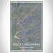 Rocky Mountain National Park Map Print Portrait Orientation in Afternoon Style With Shaded Background