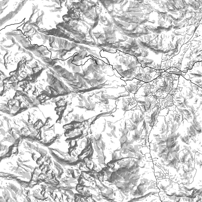 Rocky Mountain National Park Map Print in Classic Style Zoomed In Close Up Showing Details