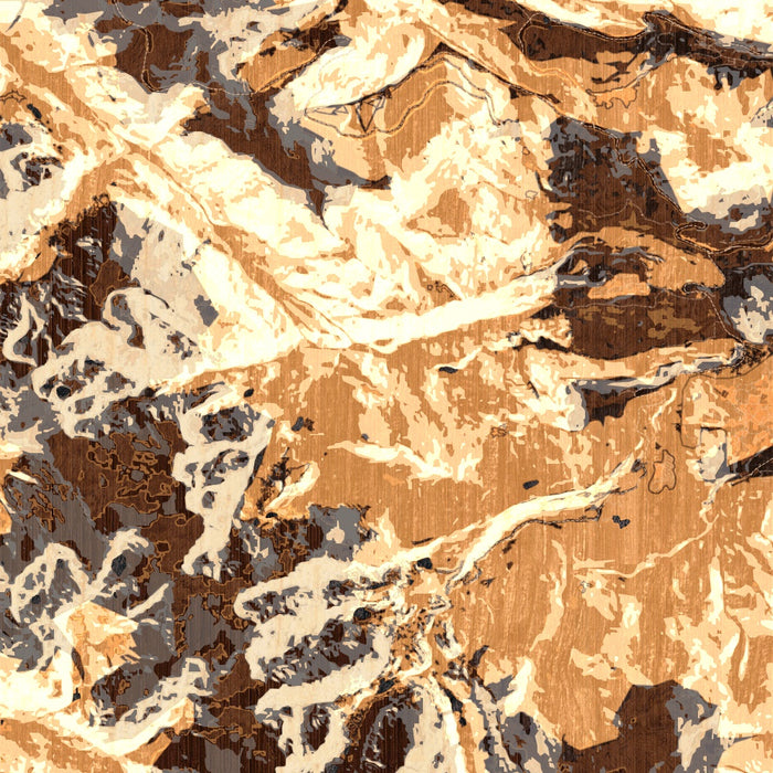 Rocky Mountain National Park Map Print in Ember Style Zoomed In Close Up Showing Details