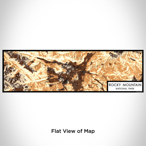 Flat View of Map Custom Rocky Mountain National Park Map Enamel Mug in Ember