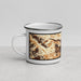 Left View Custom Rocky Mountain National Park Map Enamel Mug in Ember
