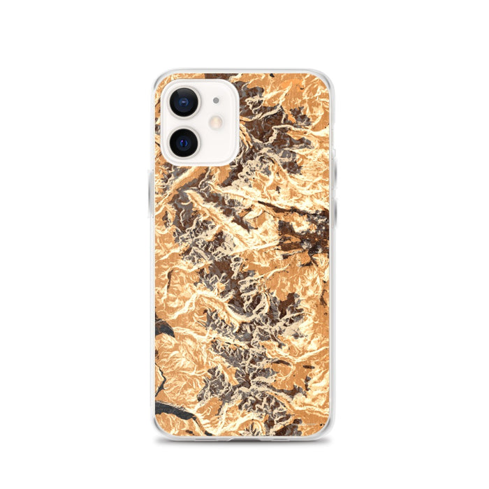 Custom Rocky Mountain National Park Map iPhone 12 Phone Case in Ember