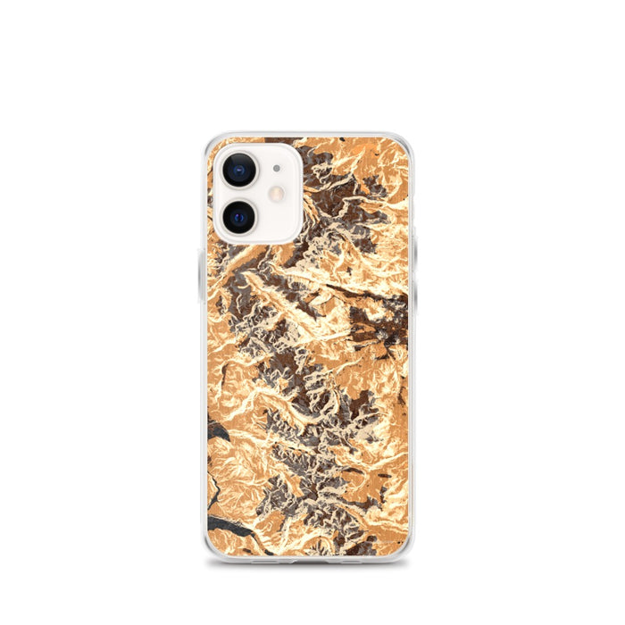 Custom Rocky Mountain National Park Map iPhone 12 mini Phone Case in Ember