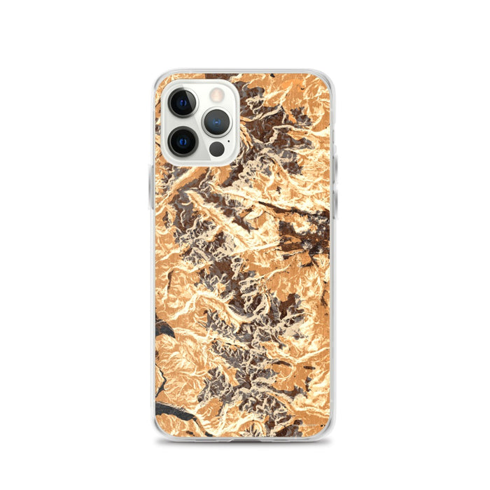 Custom Rocky Mountain National Park Map iPhone 12 Pro Phone Case in Ember