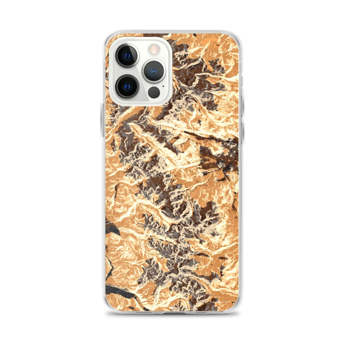 Custom Rocky Mountain National Park Map iPhone 12 Pro Max Phone Case in Ember