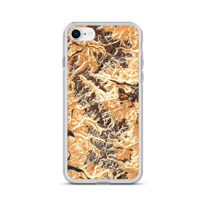 Custom Rocky Mountain National Park Map iPhone SE Phone Case in Ember