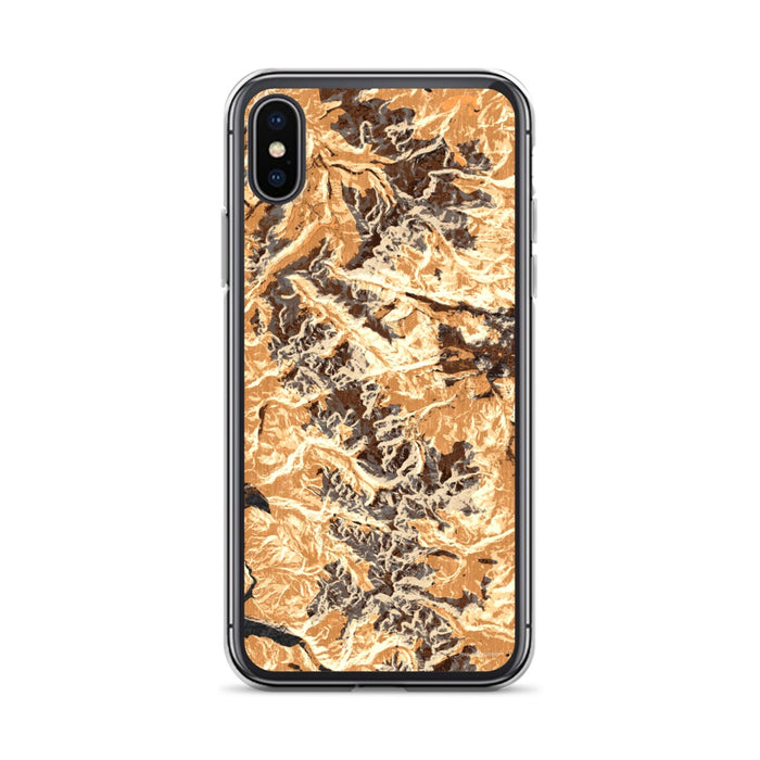 Custom Rocky Mountain National Park Map Phone Case in Ember