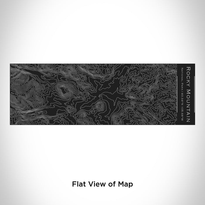 Rendered View of Rocky Mountain National Park Map Engraving on 10oz Stainless Steel Insulated Cup with Sliding Lid in Black