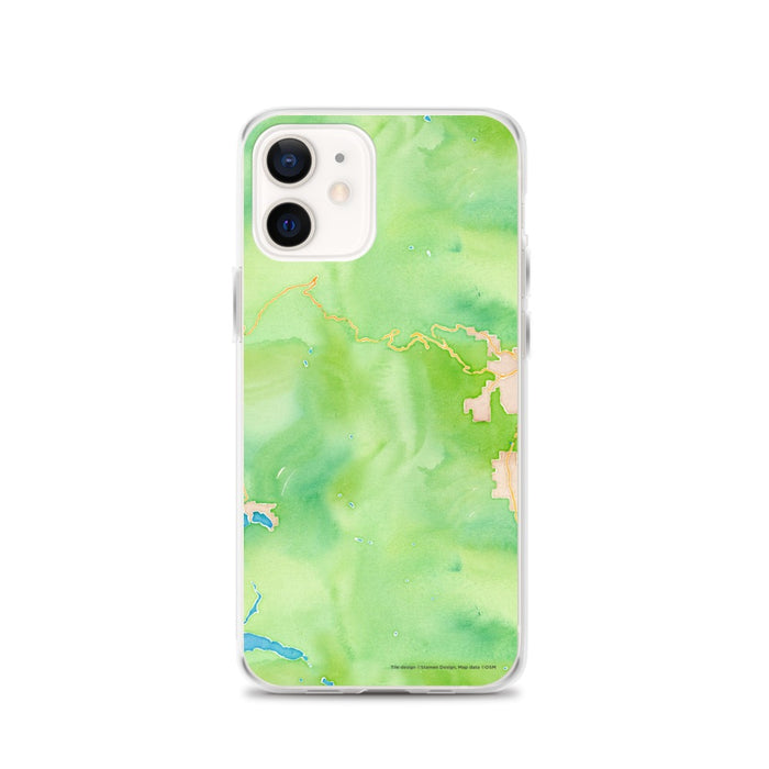 Custom Rocky Mountain National Park Map iPhone 12 Phone Case in Watercolor