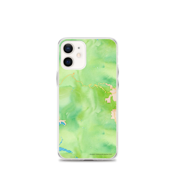 Custom Rocky Mountain National Park Map iPhone 12 mini Phone Case in Watercolor