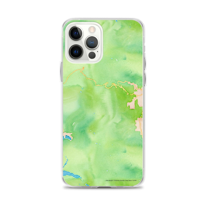 Custom Rocky Mountain National Park Map iPhone 12 Pro Max Phone Case in Watercolor