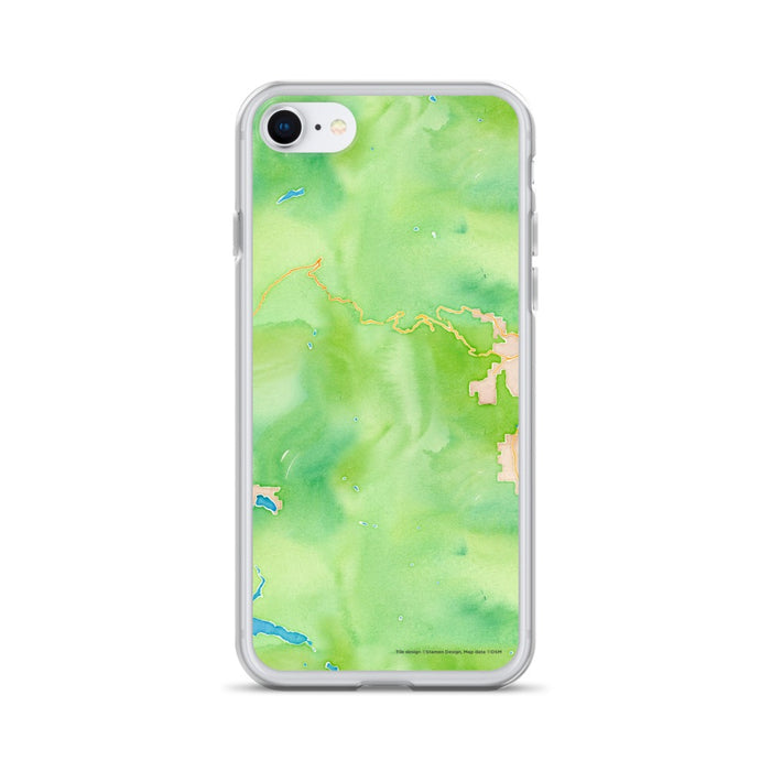 Custom Rocky Mountain National Park Map iPhone SE Phone Case in Watercolor