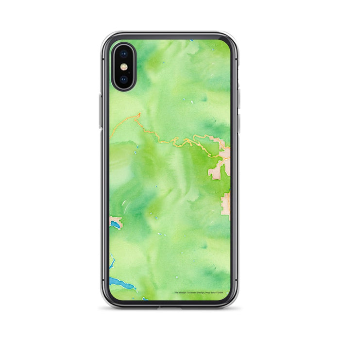 Custom Rocky Mountain National Park Map Phone Case in Watercolor