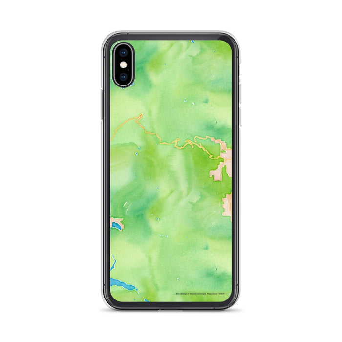 Custom Rocky Mountain National Park Map Phone Case in Watercolor